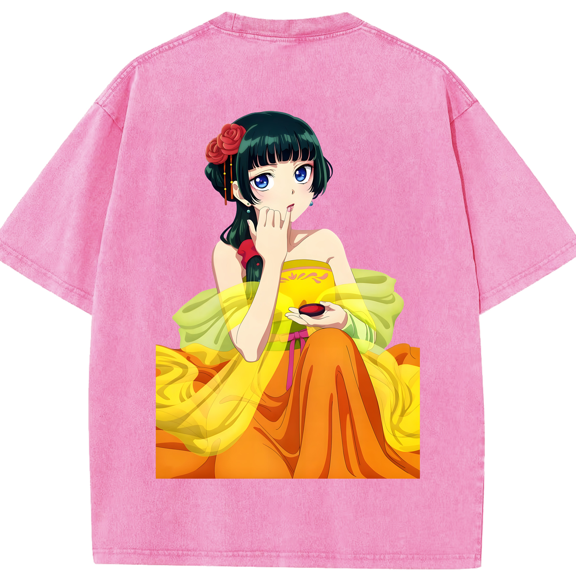（画像用） 薬屋のひとりごと The Apothecary Diaries 綿100% ヴィンテージ風 半袖Tシャツ（背面プリント）